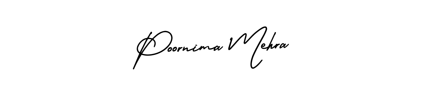 Best and Professional Signature Style for Poornima Mehra. AmerikaSignatureDemo-Regular Best Signature Style Collection. Poornima Mehra signature style 3 images and pictures png