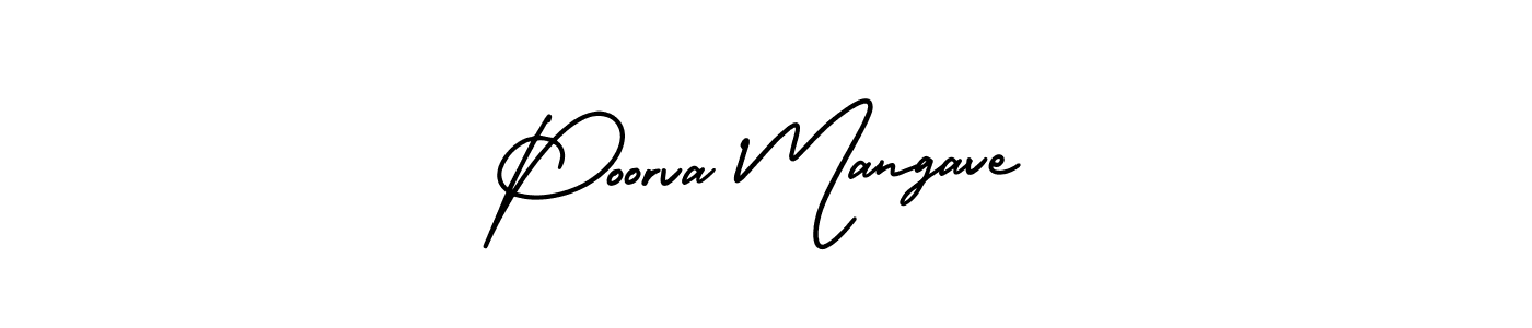How to make Poorva Mangave signature? AmerikaSignatureDemo-Regular is a professional autograph style. Create handwritten signature for Poorva Mangave name. Poorva Mangave signature style 3 images and pictures png