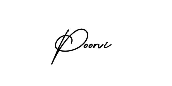 This is the best signature style for the Poorvi name. Also you like these signature font (AmerikaSignatureDemo-Regular). Mix name signature. Poorvi signature style 3 images and pictures png