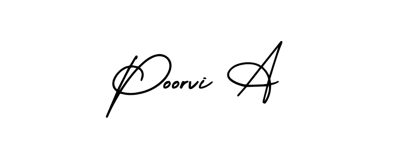 How to Draw Poorvi A signature style? AmerikaSignatureDemo-Regular is a latest design signature styles for name Poorvi A. Poorvi A signature style 3 images and pictures png