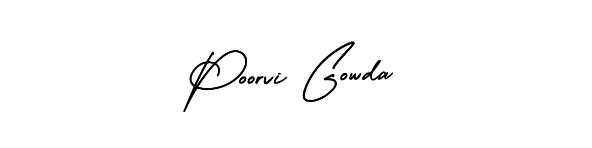 AmerikaSignatureDemo-Regular is a professional signature style that is perfect for those who want to add a touch of class to their signature. It is also a great choice for those who want to make their signature more unique. Get Poorvi Gowda name to fancy signature for free. Poorvi Gowda signature style 3 images and pictures png