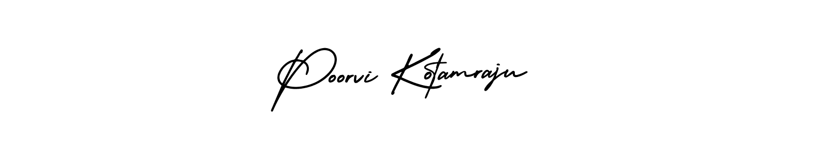 How to make Poorvi Kotamraju name signature. Use AmerikaSignatureDemo-Regular style for creating short signs online. This is the latest handwritten sign. Poorvi Kotamraju signature style 3 images and pictures png