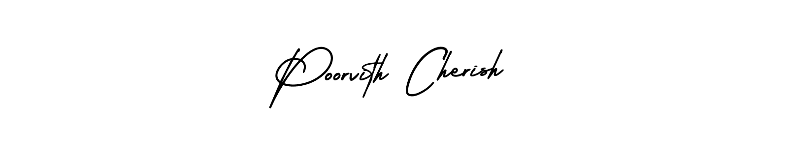 Also You can easily find your signature by using the search form. We will create Poorvith Cherish name handwritten signature images for you free of cost using AmerikaSignatureDemo-Regular sign style. Poorvith Cherish signature style 3 images and pictures png