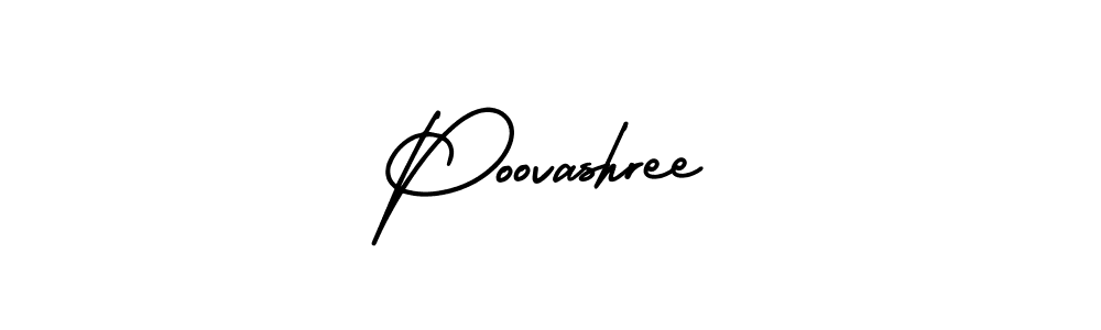Also You can easily find your signature by using the search form. We will create Poovashree name handwritten signature images for you free of cost using AmerikaSignatureDemo-Regular sign style. Poovashree signature style 3 images and pictures png