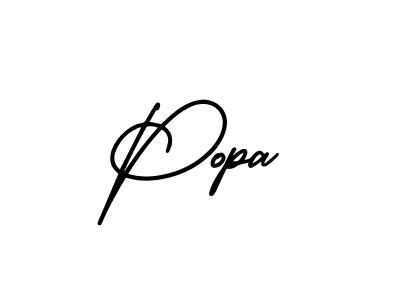 How to make Popa name signature. Use AmerikaSignatureDemo-Regular style for creating short signs online. This is the latest handwritten sign. Popa signature style 3 images and pictures png