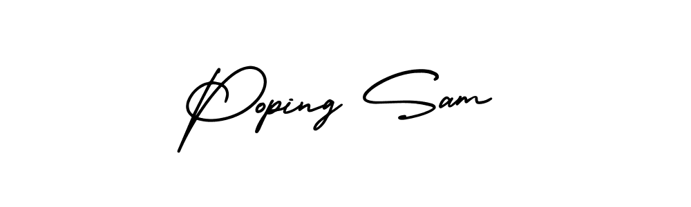 Best and Professional Signature Style for Poping Sam. AmerikaSignatureDemo-Regular Best Signature Style Collection. Poping Sam signature style 3 images and pictures png