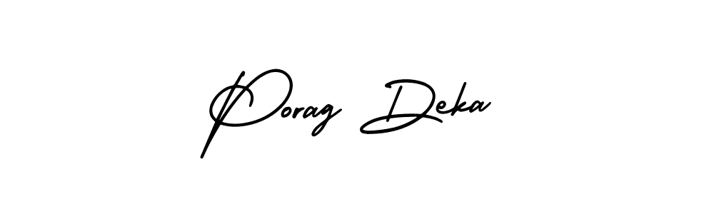 This is the best signature style for the Porag Deka name. Also you like these signature font (AmerikaSignatureDemo-Regular). Mix name signature. Porag Deka signature style 3 images and pictures png