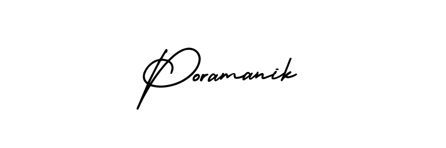 Make a short Poramanik signature style. Manage your documents anywhere anytime using AmerikaSignatureDemo-Regular. Create and add eSignatures, submit forms, share and send files easily. Poramanik signature style 3 images and pictures png