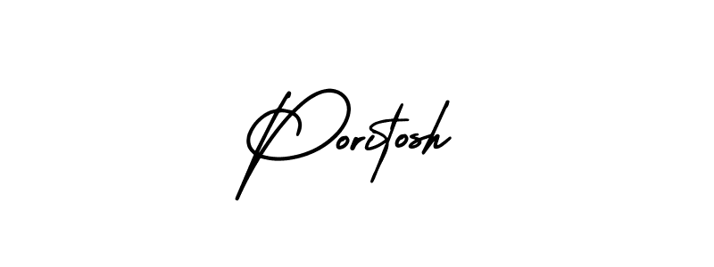 It looks lik you need a new signature style for name Poritosh. Design unique handwritten (AmerikaSignatureDemo-Regular) signature with our free signature maker in just a few clicks. Poritosh signature style 3 images and pictures png