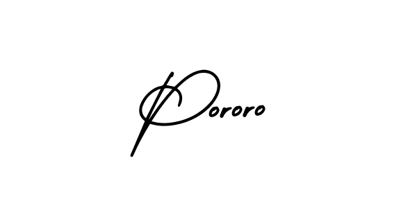 Make a beautiful signature design for name Pororo. With this signature (AmerikaSignatureDemo-Regular) style, you can create a handwritten signature for free. Pororo signature style 3 images and pictures png