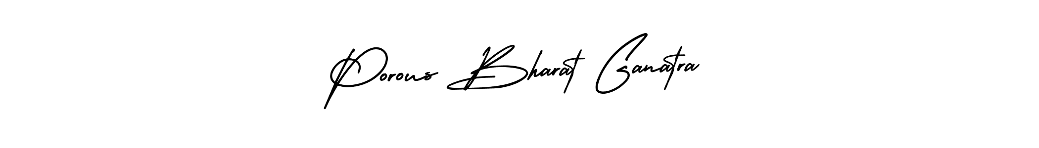 Create a beautiful signature design for name Porous Bharat Ganatra. With this signature (AmerikaSignatureDemo-Regular) fonts, you can make a handwritten signature for free. Porous Bharat Ganatra signature style 3 images and pictures png