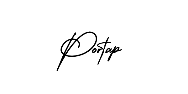 Make a beautiful signature design for name Portap. With this signature (AmerikaSignatureDemo-Regular) style, you can create a handwritten signature for free. Portap signature style 3 images and pictures png