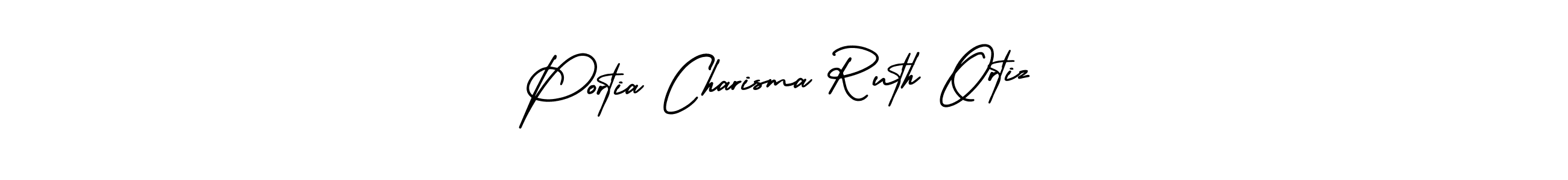 Create a beautiful signature design for name Portia Charisma Ruth Ortiz. With this signature (AmerikaSignatureDemo-Regular) fonts, you can make a handwritten signature for free. Portia Charisma Ruth Ortiz signature style 3 images and pictures png