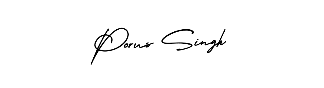 Create a beautiful signature design for name Porus Singh. With this signature (AmerikaSignatureDemo-Regular) fonts, you can make a handwritten signature for free. Porus Singh signature style 3 images and pictures png