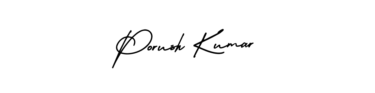 Design your own signature with our free online signature maker. With this signature software, you can create a handwritten (AmerikaSignatureDemo-Regular) signature for name Porush Kumar. Porush Kumar signature style 3 images and pictures png