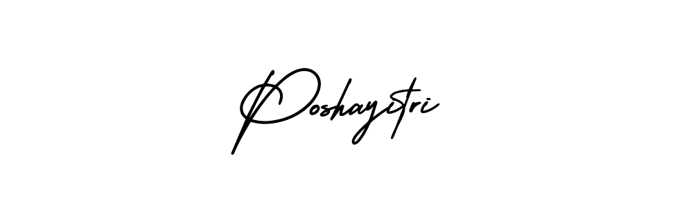 Use a signature maker to create a handwritten signature online. With this signature software, you can design (AmerikaSignatureDemo-Regular) your own signature for name Poshayitri. Poshayitri signature style 3 images and pictures png