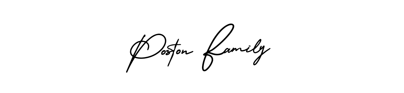 Similarly AmerikaSignatureDemo-Regular is the best handwritten signature design. Signature creator online .You can use it as an online autograph creator for name Poston Family. Poston Family signature style 3 images and pictures png