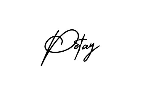 if you are searching for the best signature style for your name Potay. so please give up your signature search. here we have designed multiple signature styles  using AmerikaSignatureDemo-Regular. Potay signature style 3 images and pictures png