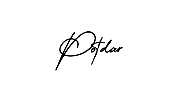 Potdar stylish signature style. Best Handwritten Sign (AmerikaSignatureDemo-Regular) for my name. Handwritten Signature Collection Ideas for my name Potdar. Potdar signature style 3 images and pictures png
