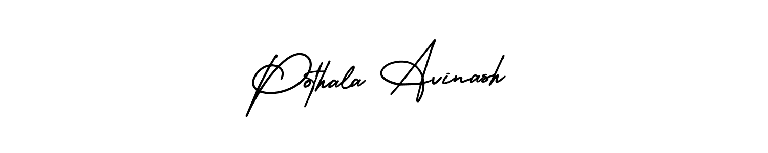 Pothala Avinash stylish signature style. Best Handwritten Sign (AmerikaSignatureDemo-Regular) for my name. Handwritten Signature Collection Ideas for my name Pothala Avinash. Pothala Avinash signature style 3 images and pictures png