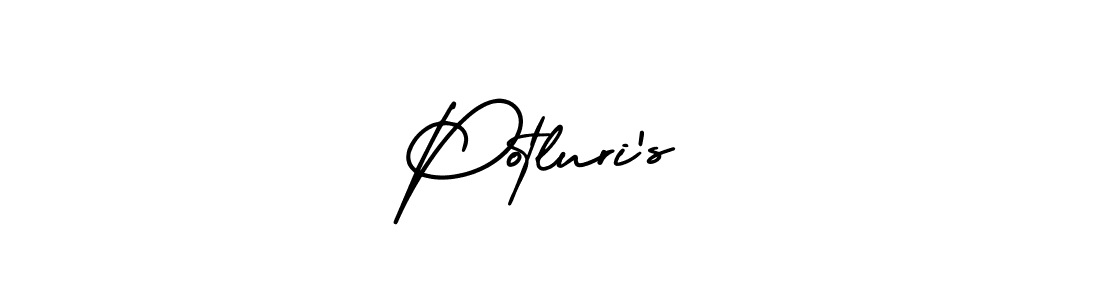 Also we have Potluri’s name is the best signature style. Create professional handwritten signature collection using AmerikaSignatureDemo-Regular autograph style. Potluri’s signature style 3 images and pictures png