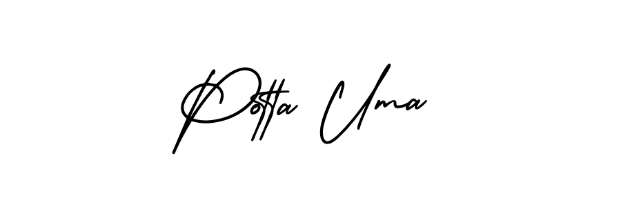 Make a beautiful signature design for name Potta Uma. Use this online signature maker to create a handwritten signature for free. Potta Uma signature style 3 images and pictures png