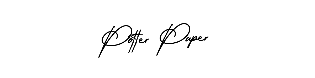 It looks lik you need a new signature style for name Potter Paper. Design unique handwritten (AmerikaSignatureDemo-Regular) signature with our free signature maker in just a few clicks. Potter Paper signature style 3 images and pictures png