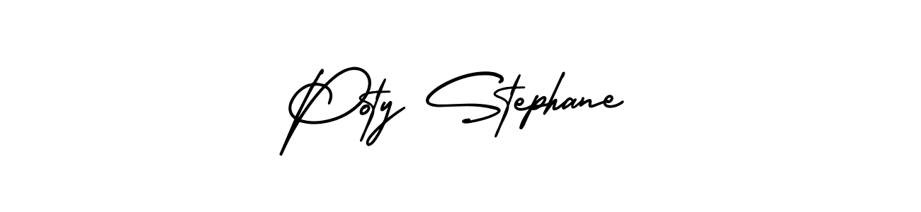Create a beautiful signature design for name Poty Stephane. With this signature (AmerikaSignatureDemo-Regular) fonts, you can make a handwritten signature for free. Poty Stephane signature style 3 images and pictures png