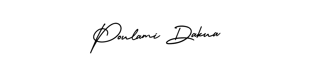 Check out images of Autograph of Poulami Dakua name. Actor Poulami Dakua Signature Style. AmerikaSignatureDemo-Regular is a professional sign style online. Poulami Dakua signature style 3 images and pictures png