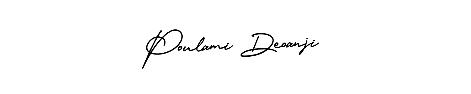 Also we have Poulami Deoanji name is the best signature style. Create professional handwritten signature collection using AmerikaSignatureDemo-Regular autograph style. Poulami Deoanji signature style 3 images and pictures png