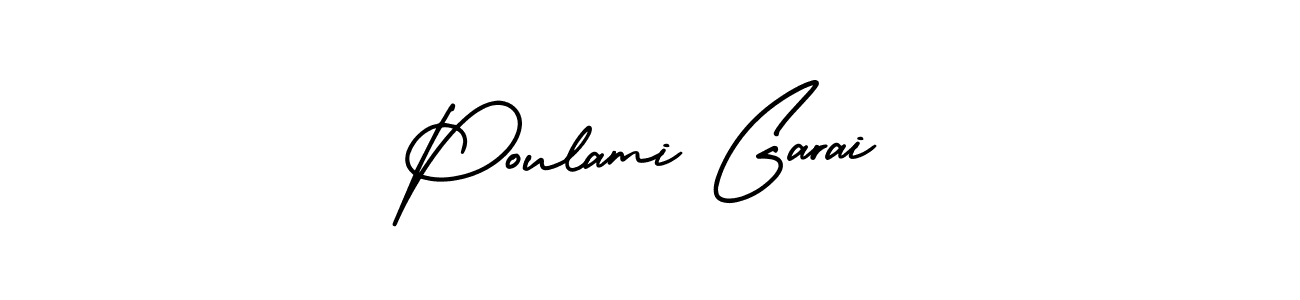 How to make Poulami Garai name signature. Use AmerikaSignatureDemo-Regular style for creating short signs online. This is the latest handwritten sign. Poulami Garai signature style 3 images and pictures png