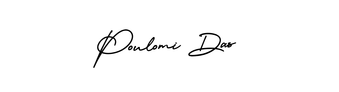 AmerikaSignatureDemo-Regular is a professional signature style that is perfect for those who want to add a touch of class to their signature. It is also a great choice for those who want to make their signature more unique. Get Poulomi Das name to fancy signature for free. Poulomi Das signature style 3 images and pictures png