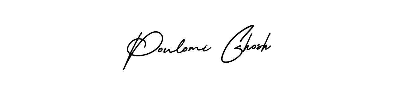 It looks lik you need a new signature style for name Poulomi Ghosh. Design unique handwritten (AmerikaSignatureDemo-Regular) signature with our free signature maker in just a few clicks. Poulomi Ghosh signature style 3 images and pictures png