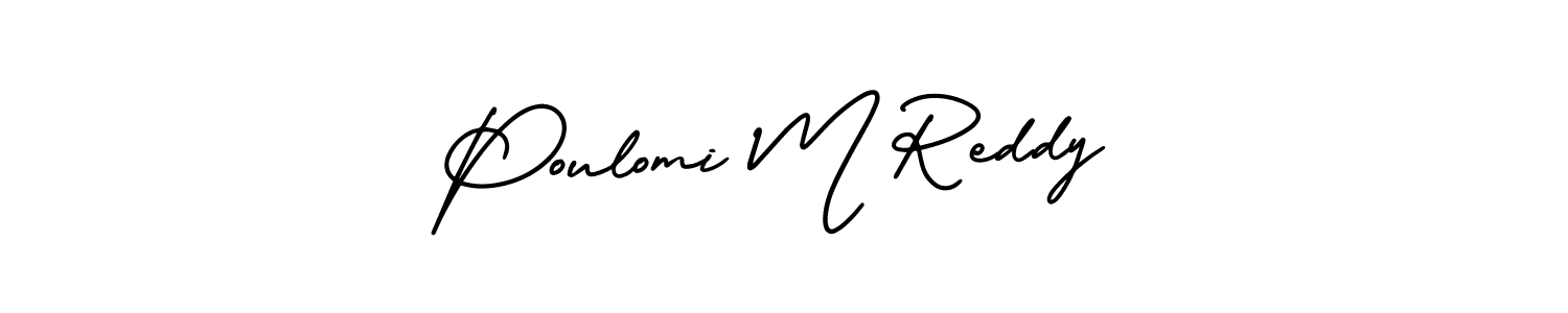 Check out images of Autograph of Poulomi M Reddy name. Actor Poulomi M Reddy Signature Style. AmerikaSignatureDemo-Regular is a professional sign style online. Poulomi M Reddy signature style 3 images and pictures png