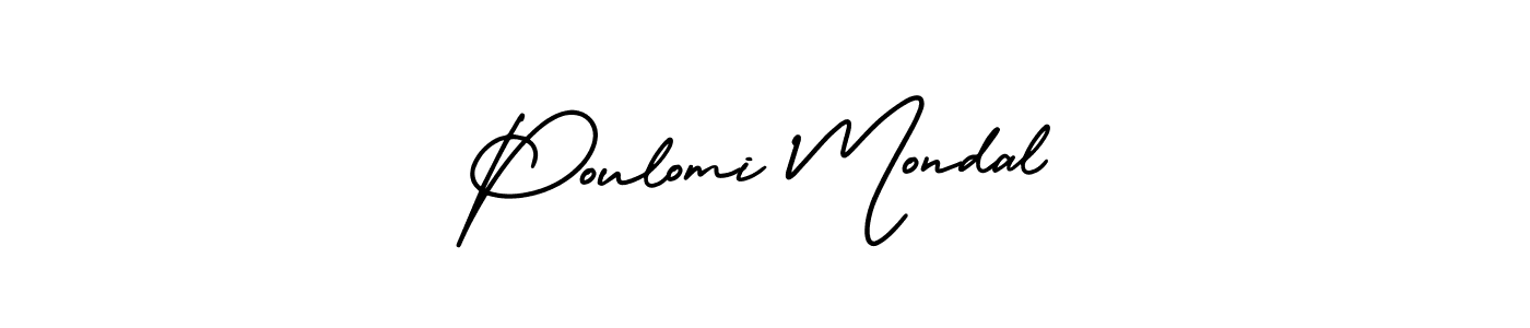 Check out images of Autograph of Poulomi Mondal name. Actor Poulomi Mondal Signature Style. AmerikaSignatureDemo-Regular is a professional sign style online. Poulomi Mondal signature style 3 images and pictures png
