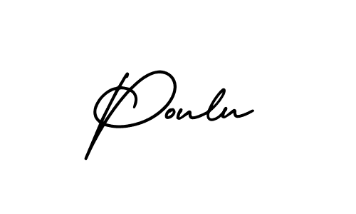 AmerikaSignatureDemo-Regular is a professional signature style that is perfect for those who want to add a touch of class to their signature. It is also a great choice for those who want to make their signature more unique. Get Poulu name to fancy signature for free. Poulu signature style 3 images and pictures png