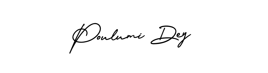 How to make Poulumi Dey name signature. Use AmerikaSignatureDemo-Regular style for creating short signs online. This is the latest handwritten sign. Poulumi Dey signature style 3 images and pictures png