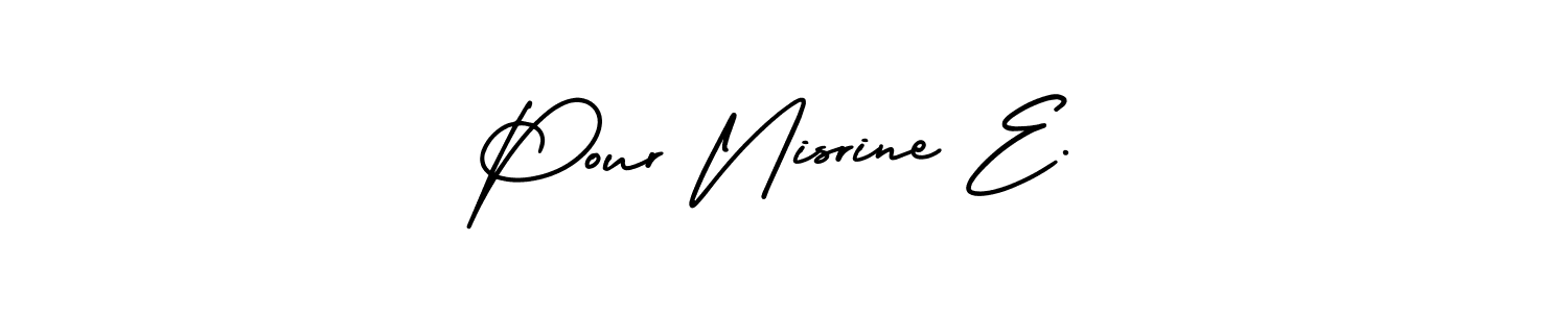 Also we have Pour Nisrine E. name is the best signature style. Create professional handwritten signature collection using AmerikaSignatureDemo-Regular autograph style. Pour Nisrine E. signature style 3 images and pictures png