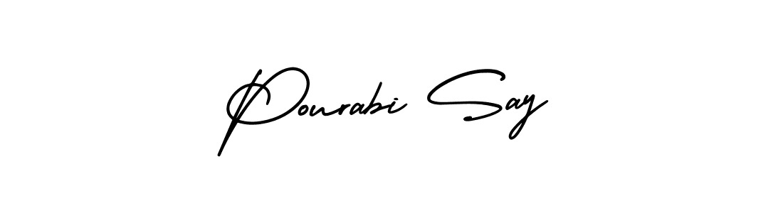 if you are searching for the best signature style for your name Pourabi Say. so please give up your signature search. here we have designed multiple signature styles  using AmerikaSignatureDemo-Regular. Pourabi Say signature style 3 images and pictures png