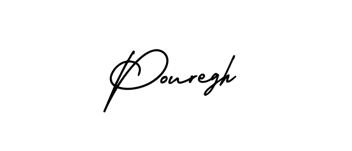 It looks lik you need a new signature style for name Pouregh. Design unique handwritten (AmerikaSignatureDemo-Regular) signature with our free signature maker in just a few clicks. Pouregh signature style 3 images and pictures png