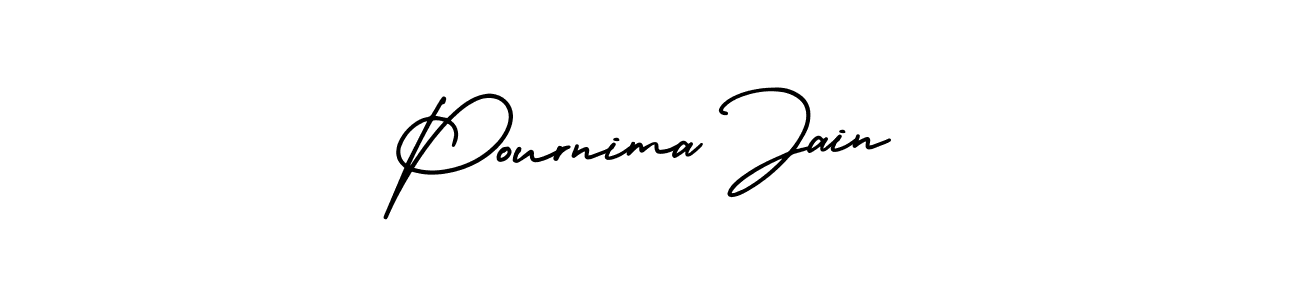 Make a beautiful signature design for name Pournima Jain. With this signature (AmerikaSignatureDemo-Regular) style, you can create a handwritten signature for free. Pournima Jain signature style 3 images and pictures png
