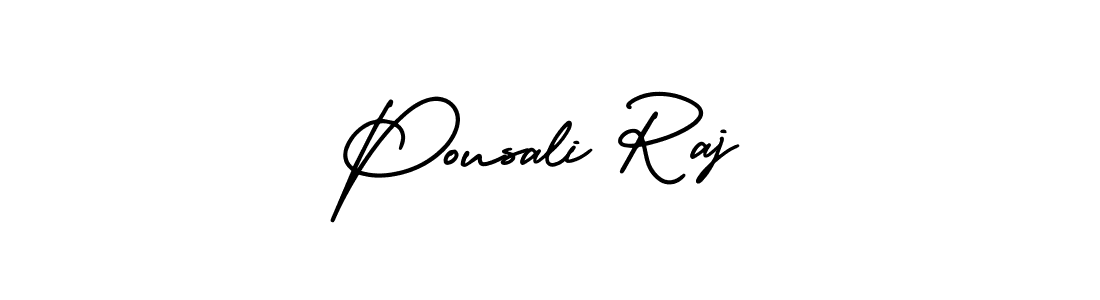 Make a beautiful signature design for name Pousali Raj. With this signature (AmerikaSignatureDemo-Regular) style, you can create a handwritten signature for free. Pousali Raj signature style 3 images and pictures png