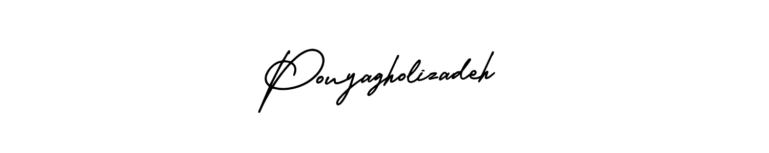 Make a beautiful signature design for name Pouyagholizadeh. With this signature (AmerikaSignatureDemo-Regular) style, you can create a handwritten signature for free. Pouyagholizadeh signature style 3 images and pictures png