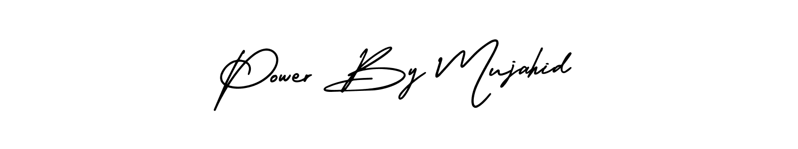 Make a beautiful signature design for name Power By Mujahid. With this signature (AmerikaSignatureDemo-Regular) style, you can create a handwritten signature for free. Power By Mujahid signature style 3 images and pictures png