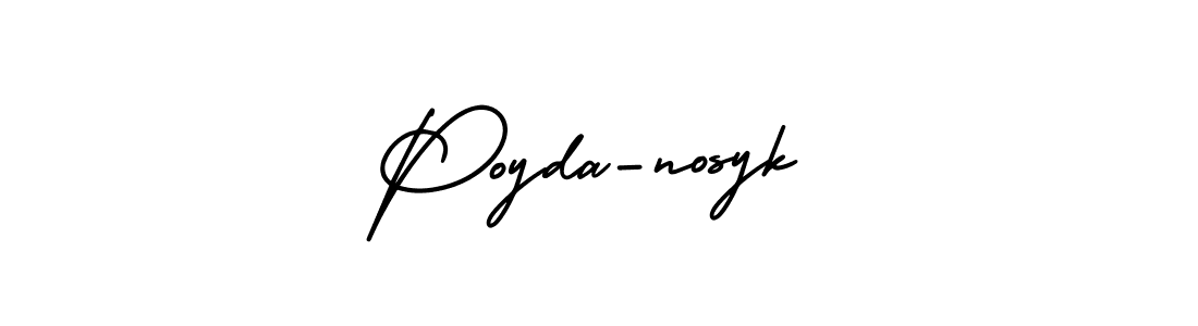 if you are searching for the best signature style for your name Poyda-nosyk. so please give up your signature search. here we have designed multiple signature styles  using AmerikaSignatureDemo-Regular. Poyda-nosyk signature style 3 images and pictures png