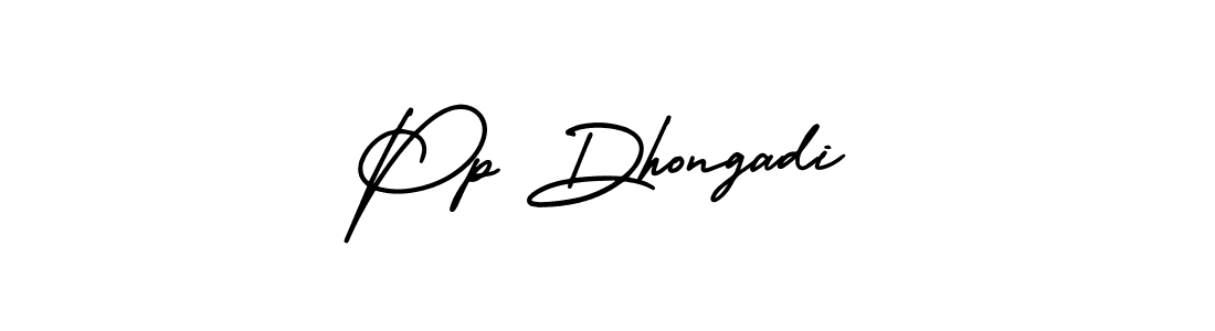 Use a signature maker to create a handwritten signature online. With this signature software, you can design (AmerikaSignatureDemo-Regular) your own signature for name Pp Dhongadi. Pp Dhongadi signature style 3 images and pictures png