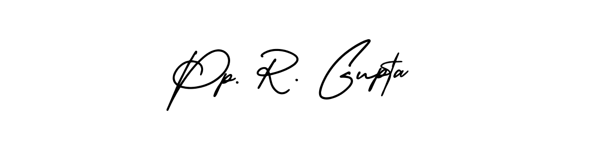 AmerikaSignatureDemo-Regular is a professional signature style that is perfect for those who want to add a touch of class to their signature. It is also a great choice for those who want to make their signature more unique. Get Pp. R. Gupta name to fancy signature for free. Pp. R. Gupta signature style 3 images and pictures png