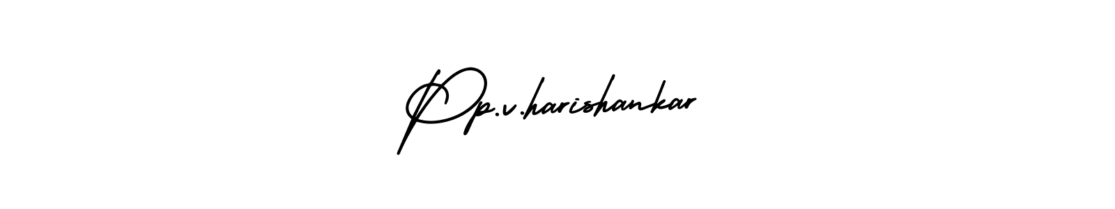 How to make Pp.v.harishankar name signature. Use AmerikaSignatureDemo-Regular style for creating short signs online. This is the latest handwritten sign. Pp.v.harishankar signature style 3 images and pictures png