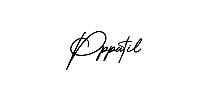 You should practise on your own different ways (AmerikaSignatureDemo-Regular) to write your name (Pppatil) in signature. don't let someone else do it for you. Pppatil signature style 3 images and pictures png