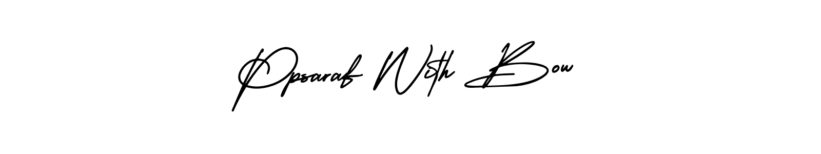 if you are searching for the best signature style for your name Ppsaraf With Bow. so please give up your signature search. here we have designed multiple signature styles  using AmerikaSignatureDemo-Regular. Ppsaraf With Bow signature style 3 images and pictures png